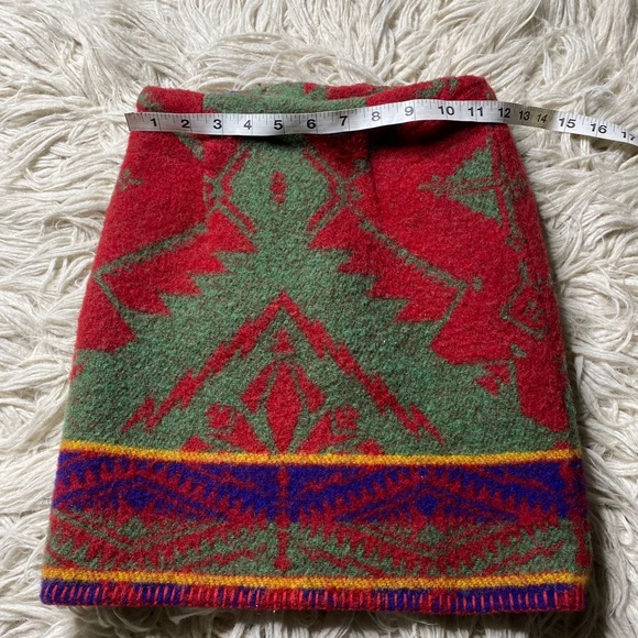 VTG Ralph Lauren Country Womens Wrap Skirt Wool Southwestern Aztec Blanket - Picture 4 of 8